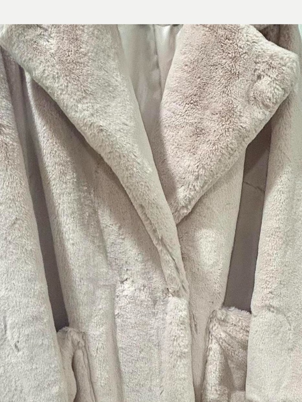 Rachel Rachel Roy Teddy Coat Faux Fur Blush 1X NWOT Quiet Luxury